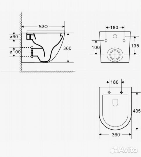 Инсталляция grohe оружейная сталь и серый унитаз