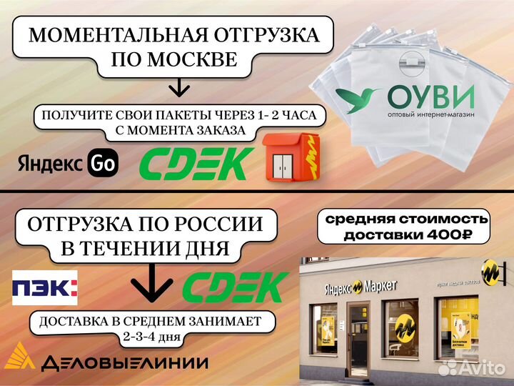 Пакет зип лок с бегунком 30х40