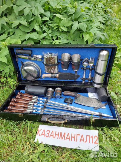 Шампура в кожаном кейсе