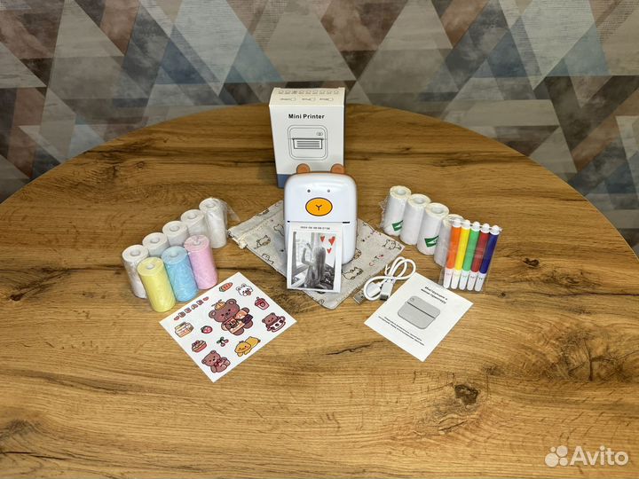 Портативный карманный минипринтер для детей