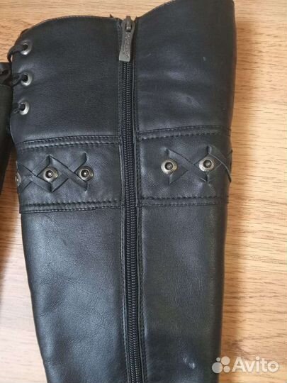 Кожаные сапоги