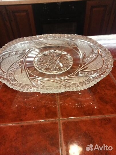 Ваза для фруктов хрусталь