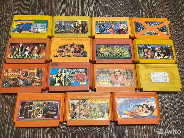 Картриджи и платки Dendy 8bit