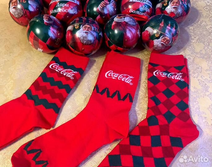 Елочные Шары с носочками Кока-кола Coca-cola
