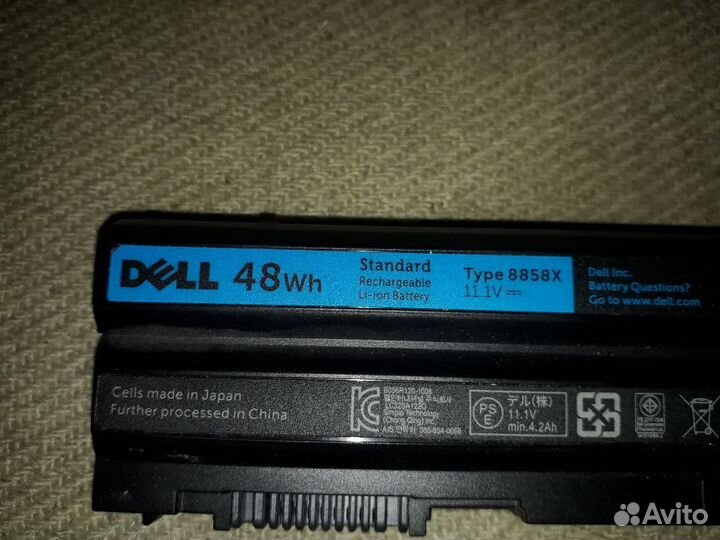 Аккумулятор для ноутбука Dell Type 8858Х новый
