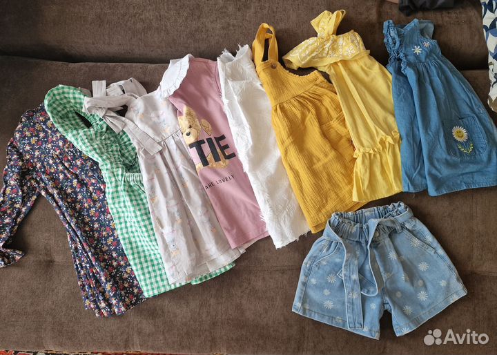 Одежда пакетом для девочки 98-104, новая и бу