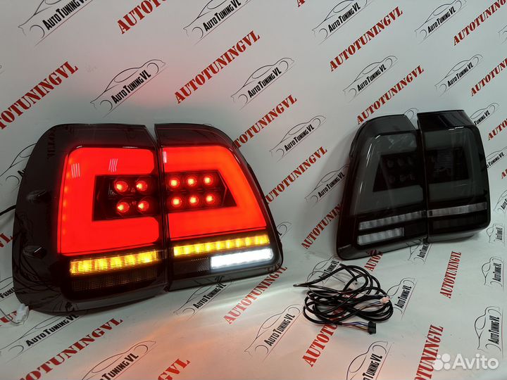 Стопы LED на Land Cruiser 100 В Стиле 300 (черные)