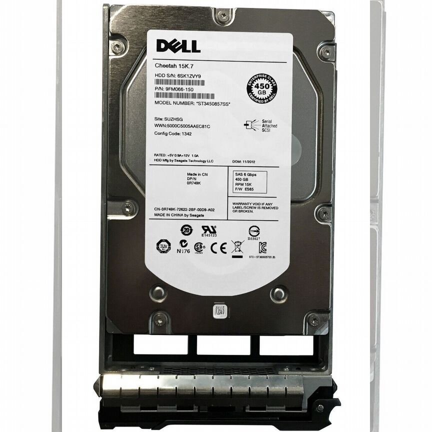 [R749K] Жесткий Диск Dell 450gb 0 Sas 3,5 R749k