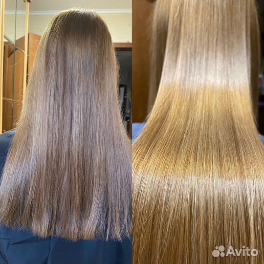 Кератиновое выпрямление волос