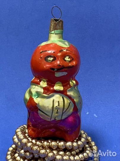 Елочная игрушка СССР из чиполлино Помидор