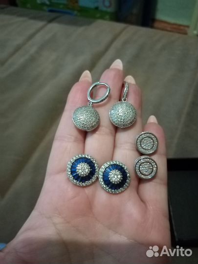 Серьги серебро