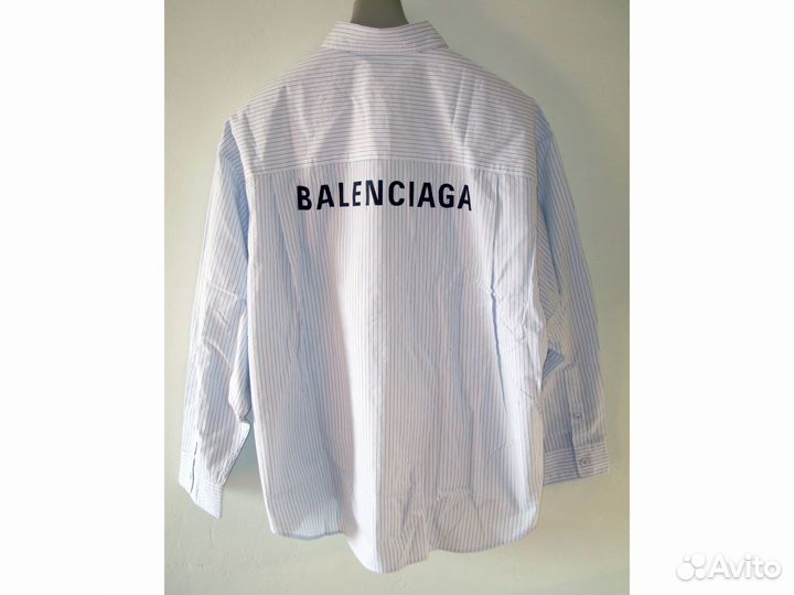 Balenciaga рубашка сорочка белая в полоску