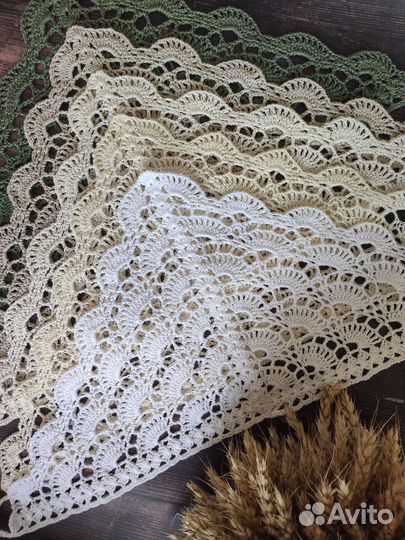 Косынка ажурная крючком