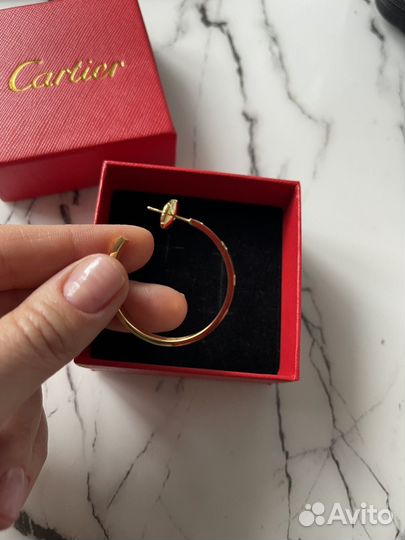 Серьги конго cartier новые