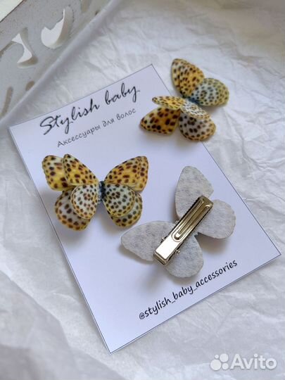 Бабочки на заколках для волос