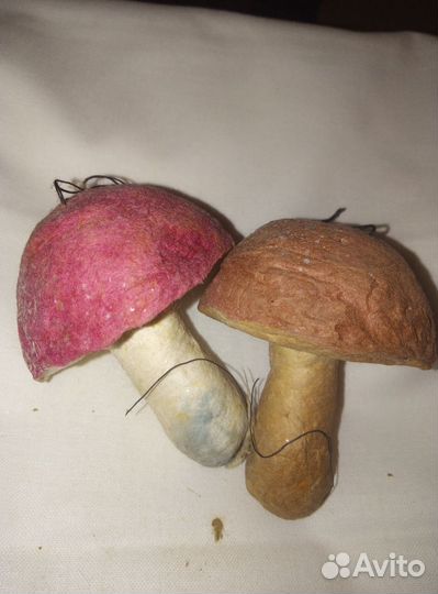 Старинные ёлочные игрушки ватные