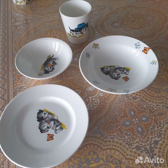 Набор детской посуды Кубань фарфор
