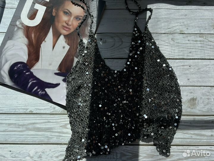 Топ женский с пайетками