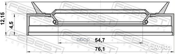Сальник ступицы (56X76X4,5X12,2) 95PDS-56760412X