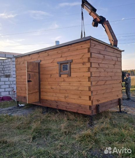 Мобильная баня готовая из бруса