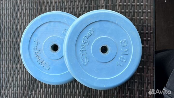 Спортивные блины и штанга прямая
