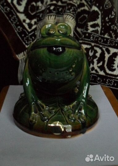 Винтажная керамика жаба-копилка