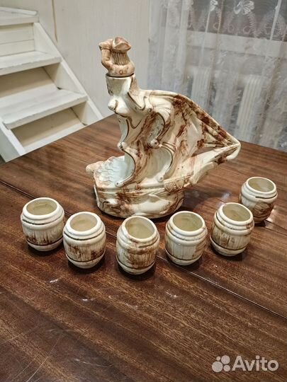 Сервис кораблик с рюмками