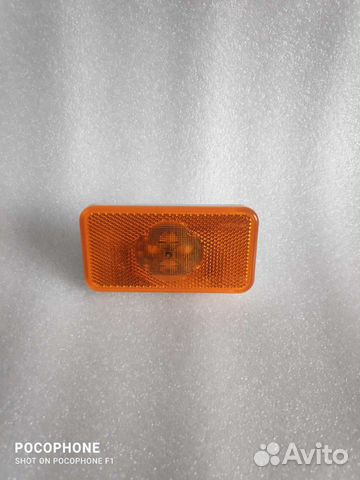 Фонарь габаритный желтый прямоугольный светодиодны