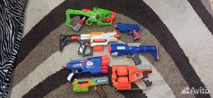 Бластеры Нерф 7 шт