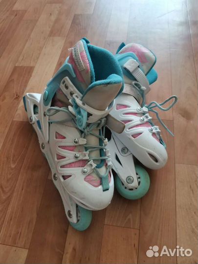 Роликовые коньки детские раздвижные для девочки