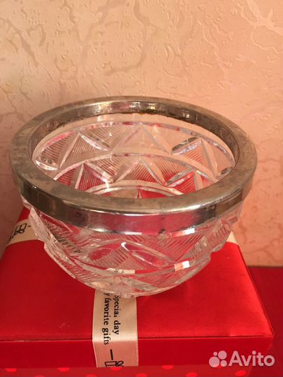Хрустальная салатница СССР