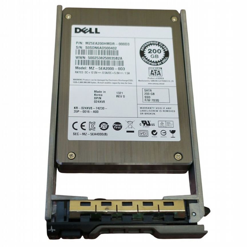 [24XV8] Жесткий Диск Dell 200gb Sata2 2.5" Ssd 24xv8