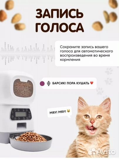 Автоматическая кормушка для кошек и собак