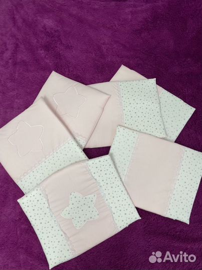 Бортики в кроватку для девочки