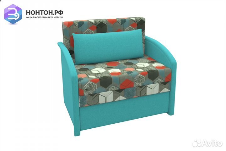 Диван выкатной Малыш 1000 голубой