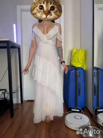 Белое платье в пол