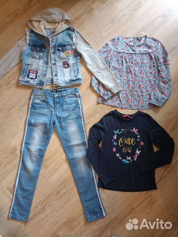 Одежда для девочки 140-146 новая и бу