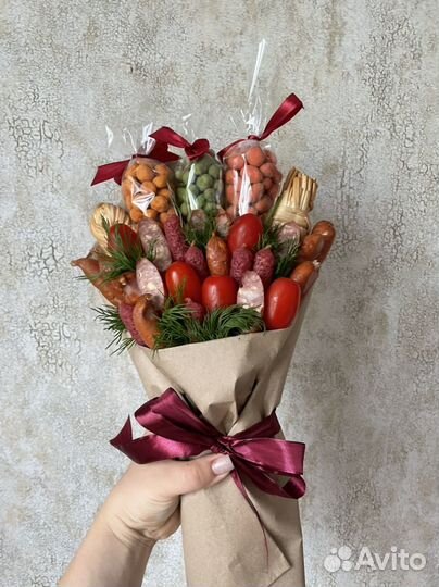 Вкусный букет, мясной букет, подарок мужу