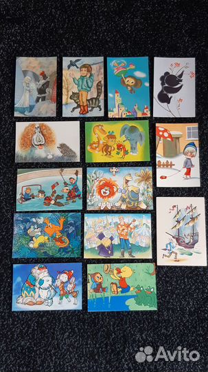 Открытки СССР мультфильмы, с 1 сентября