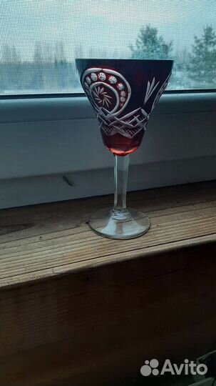 Бокалы, марганцевое стекло-хрусталь СССР