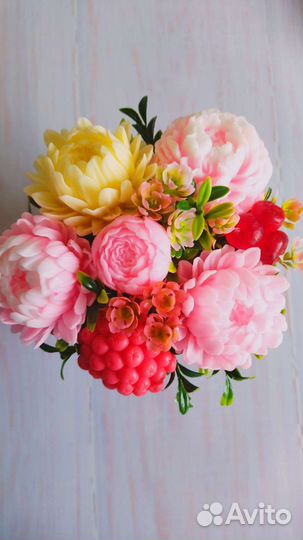 Интерьерные композиции (корзины и букеты из мыла)