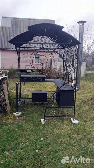Мангал с печью