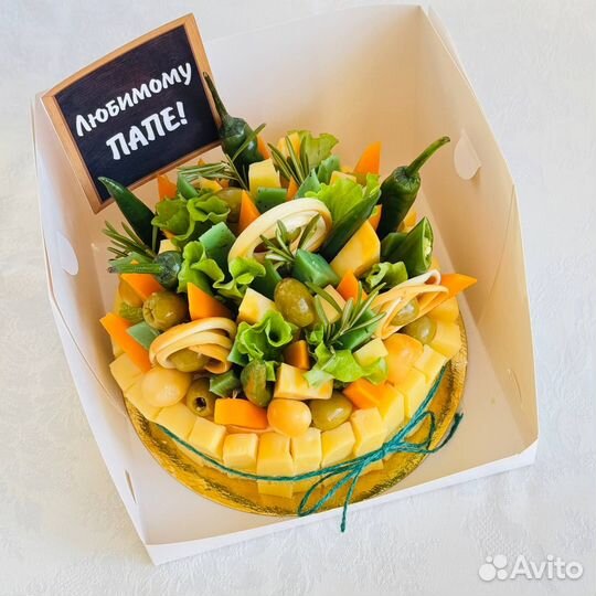 Сырный бенто торт халяль