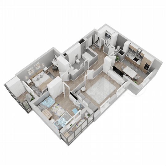 3-к. квартира, 98,2 м², 8/22 эт.