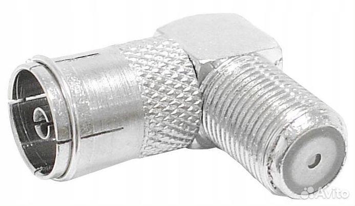 Переход F (female) - TV (female) угловой