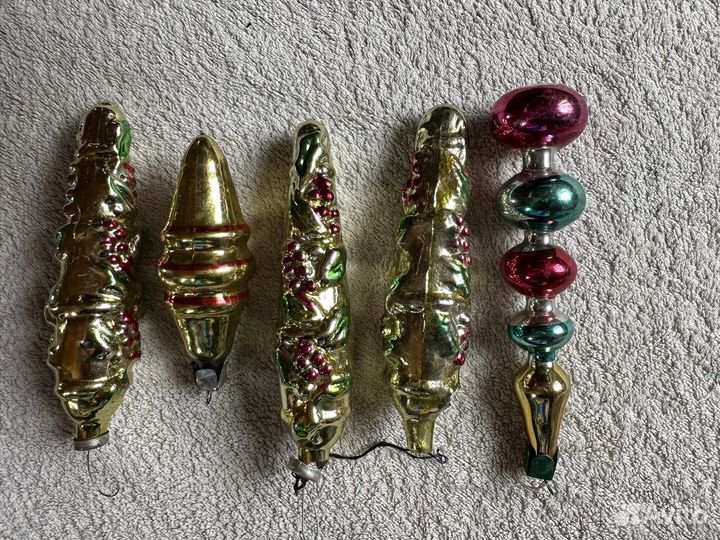 Елочные игрушки стеклянные СССР