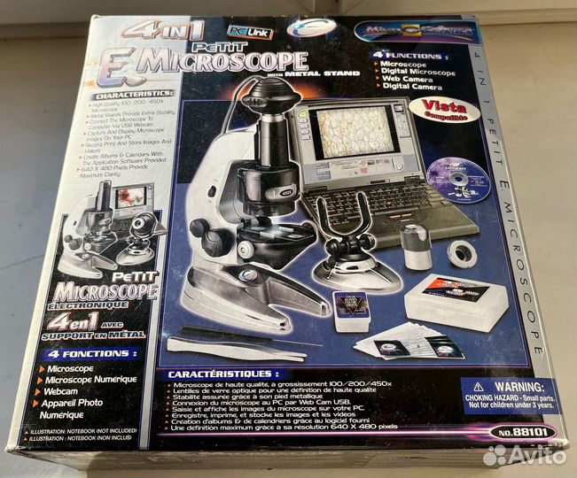 Микроскоп оптический детский E.Microscope 4in1 б/у