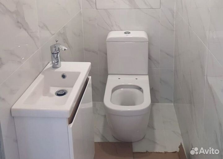 Ремонт установка унитаза. Сантехник Одинцово