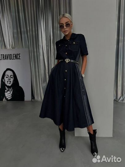 Джинсовое платье dior