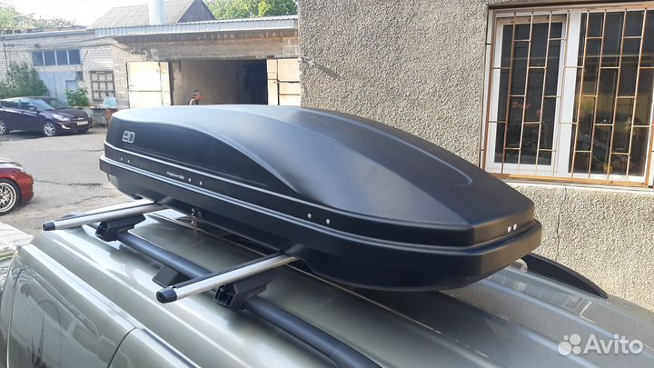 Автобокс на крышу Магнум 330, 185 см, черный